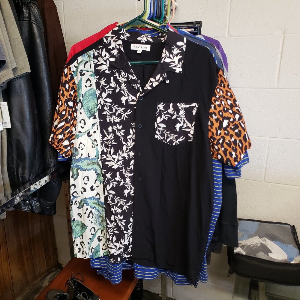 PACSUN ~ Short Sleeve Camp Shirt ~ Multi Fabric Patterns ~ Rayon ~ Medium